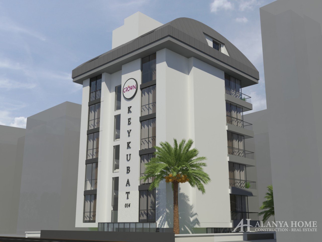 Keykubat Crown Center Alanya Antalya Türkiye satın alma satılık eşyalı tek yatak odalı daire yeni bi