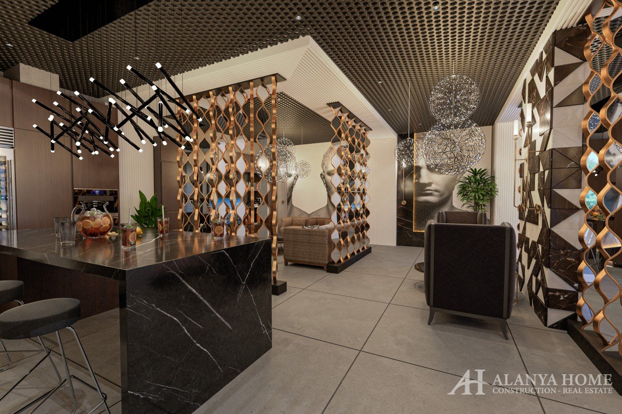 Фото купить продать недорогую квартиру недвижимость в доме жилом комплексе с кафе ресторанами Алания