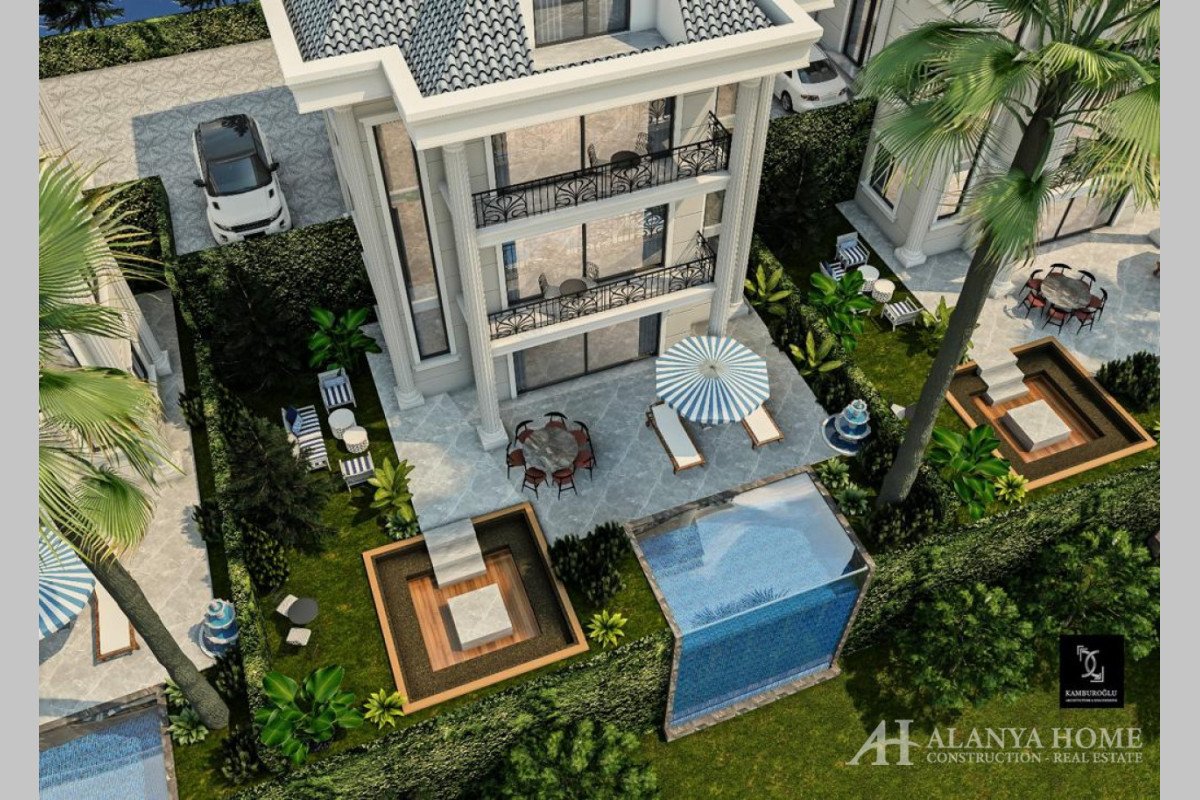 Viillas and Apartments for sale in Sun Villa Garden in Kestel Alanya antalya Turkey