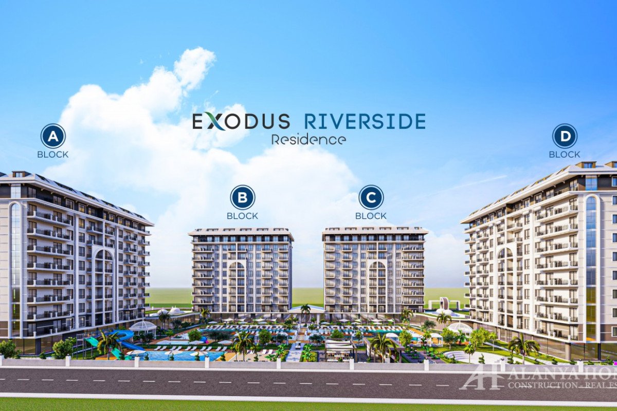 Exodus Riverside Demirtas Alanya Antalya Turkey purchase property of a furnished one or two bedroom 
