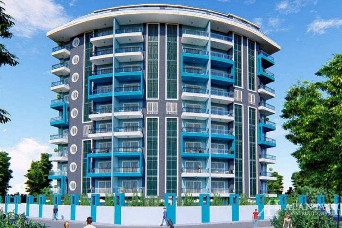 Blue Tower Mahmutlar Alanya Antalya Turkey purchase sale property of a furnished one-bedroom apartme