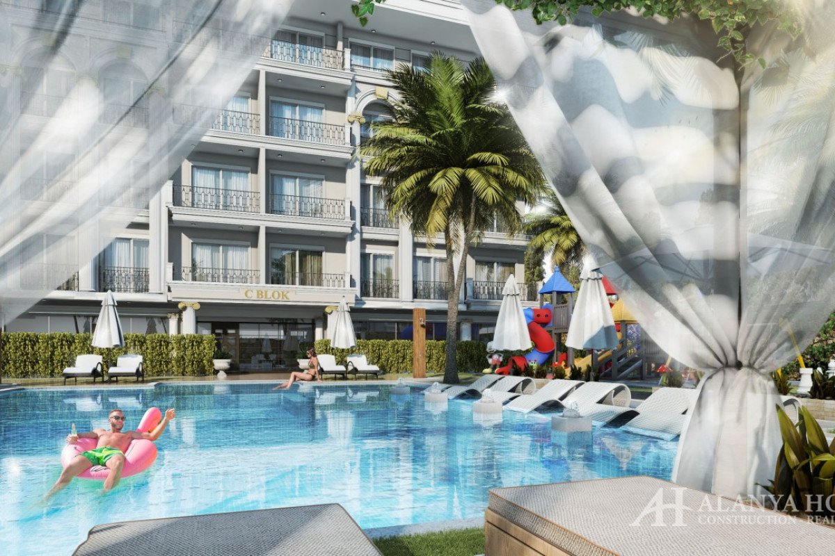 Voyage Garden Oba Alanya Antalya Turkey purchase sale property of a furnished one-bedroom apartment 
