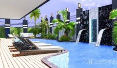 Demir Home City Center Alanya Анталия Турция жаңа жобадағы ғимараттан теңіз көрінісі теңіздің жанынд