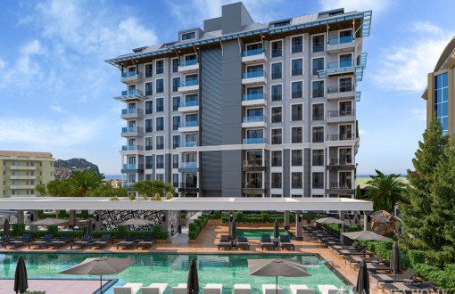 Royal Towers Cleopatra Plaj 1100M 1+1, 2+1 Daire
