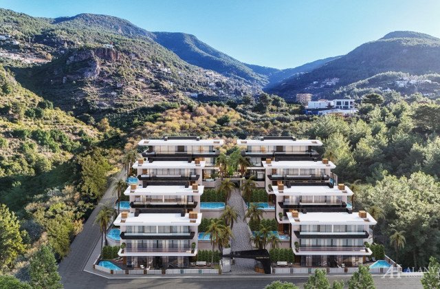 Kızılcaşehir Alanya’da Sonsuz Havuzlu 3+1 Villa