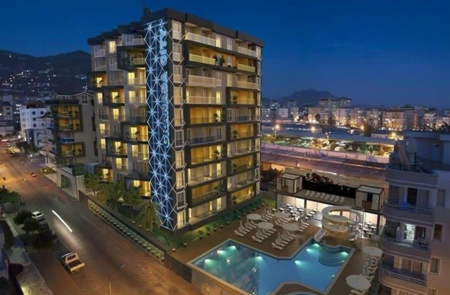 Alanya Kleopatra Granada Residence'ta 1+1 Daire