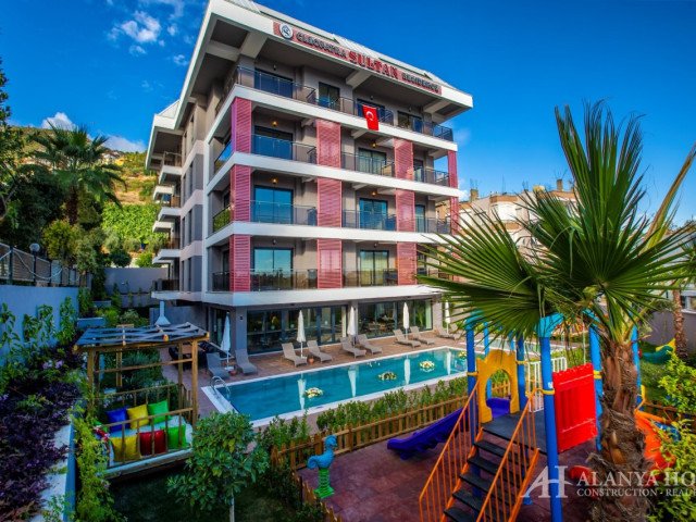 Kleopatra Sultan Center Alanya Antalya Türkiye satın alma satılık eşyalı tek yatak odalı daire yeni 
