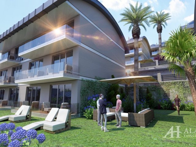 Ayışığı Köyü Konaklı Alanya Antalya Türkiye satın alma satılık eşyalı tek yatak odalı daire yeni bir