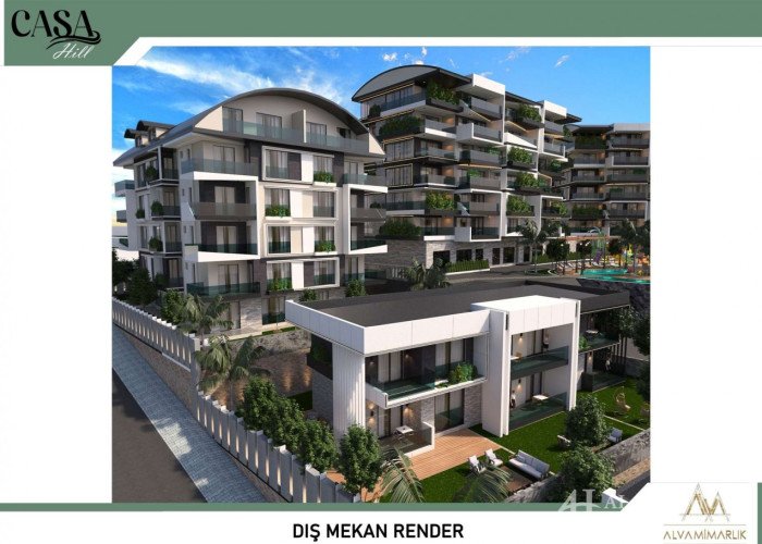 APARTMENTS IN CASA HILLS KARGICAK ALANYA ANTALYA TURKEY SELL BUY RENT