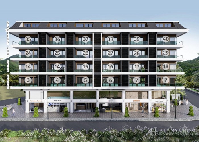 APARTMENTS IN FLORA CORNER MAHMUTLAR ALANYA TURKEY buy sell rent