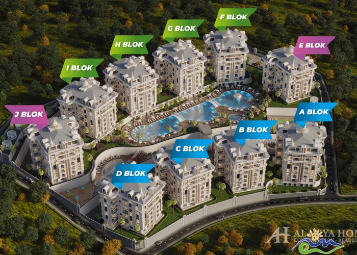 Apartments fo sale in MevaCity Residence Ciplakli Alanya Antalya Turkey