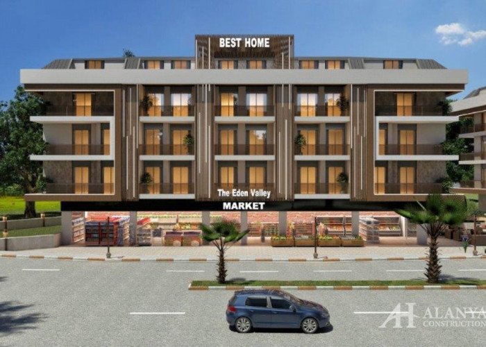 Eden Valley Oba Alanya Antalya Türkiye satın alma satılık eşyalı tek yatak odalı daire yeni bir proj