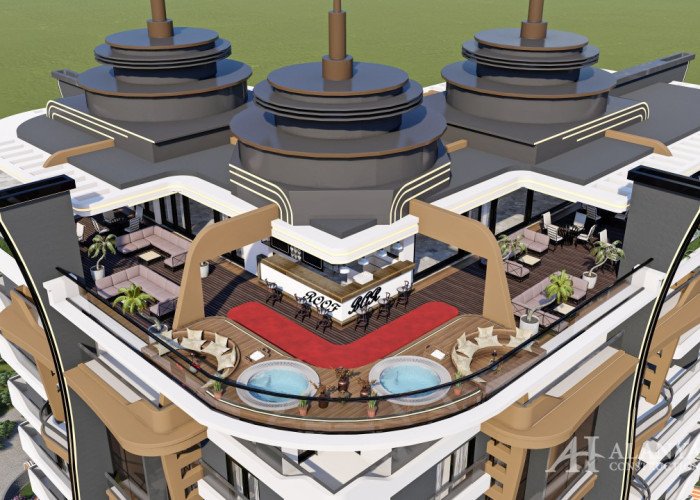 FOA Hills Mahmutlar Alanya Antalya Türkiye yatırım fiyatları için deniz manzaralı bir inşaat firması