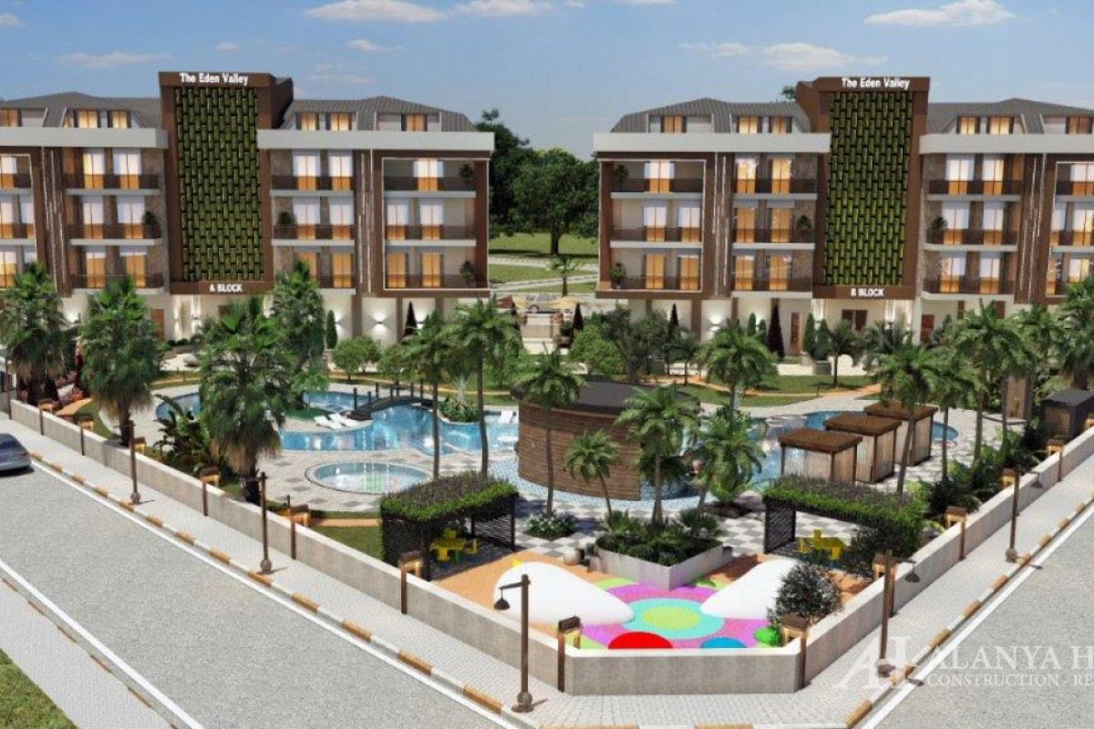 The Eden Valley Oba Alanya Antalya Turkey purchase sale property of a furnished one-bedroom apartmen