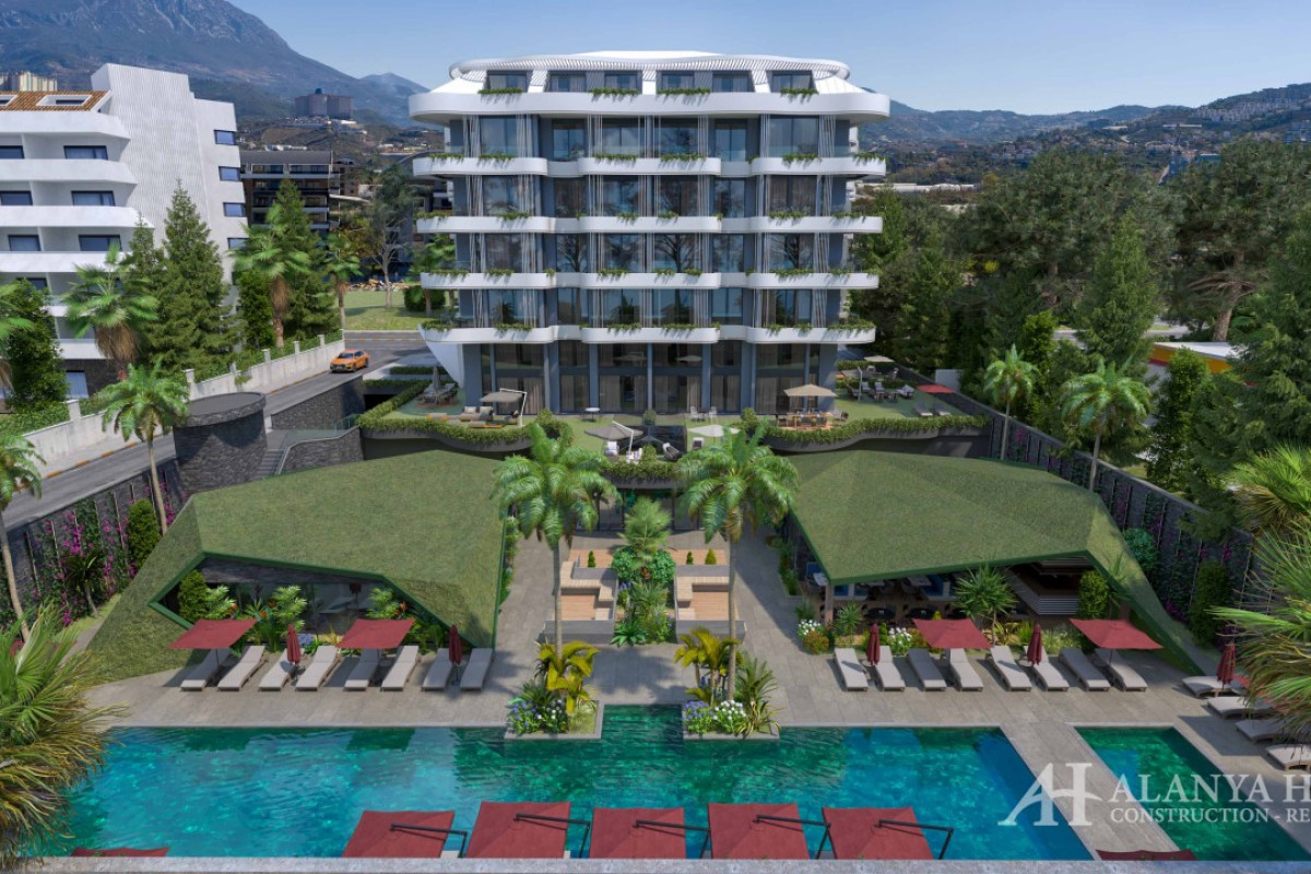 Nordic Art Kargicak Alanya Antalya Turkey purchase sale of a furnished one-bedroom apartment in a ne