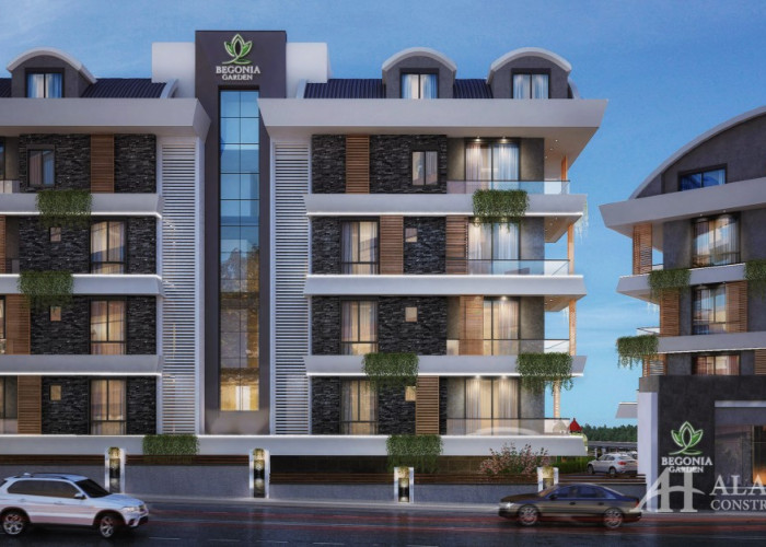 Begonia Garden Haluk Bey Oba Alanya Antalya Turkey purchase sale property of a furnished one-bedroom