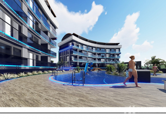 Blue Diamond Oba Alanya Antalya Турция купить недвижимость меблированная двухкомнатная квартира в но