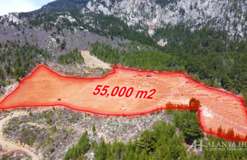 Продається Земельна Ділянка В Аланії / Газипаша 55000M2 Для Будівництва Мжк