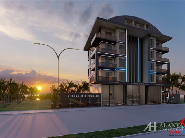Exodus City Residence Каргыджак Аланья Анталия Турция жаңа жобадағы ғимараттан теңіз көрінісі теңізд